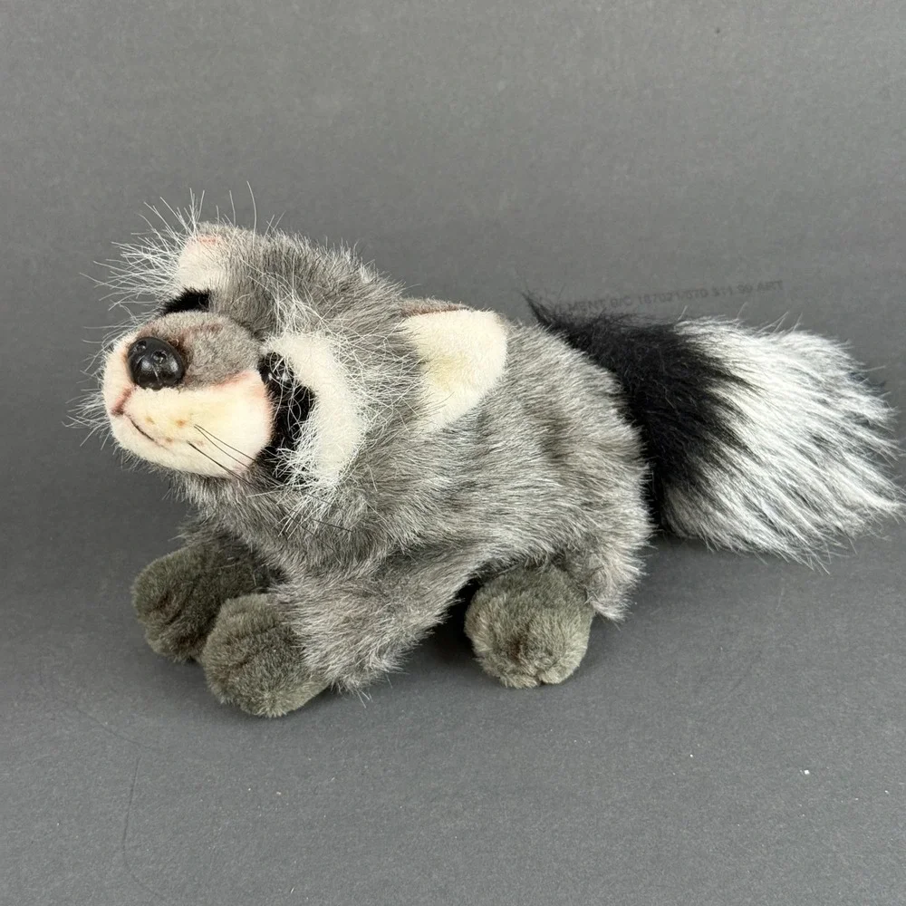 Ganz Forest Friends Ramona Raccoon Toy Plush Grey Black 12 Inch Animal